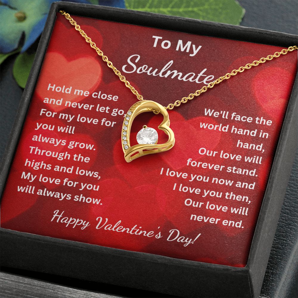 To My Soulmate - Hold me close and never let go - Valentine's (Forever Love necklace)