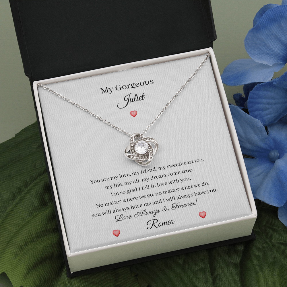 My Dream Come True (Love Knot necklace)(Message Card Personalizer)