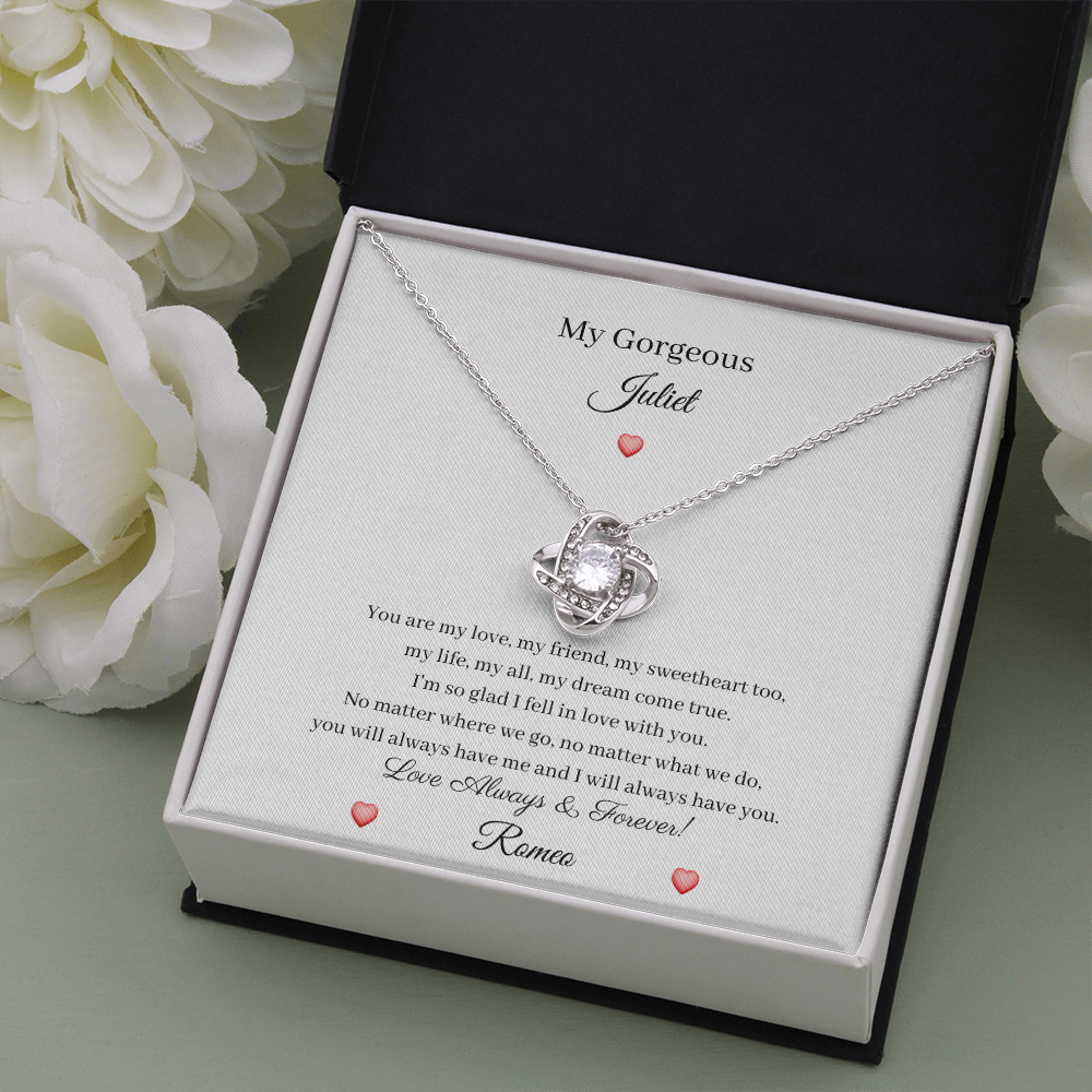 My Dream Come True (Love Knot necklace)(Message Card Personalizer)