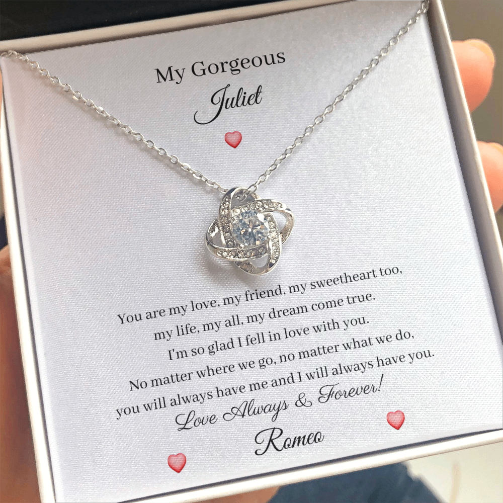 My Dream Come True (Love Knot necklace)(Message Card Personalizer)