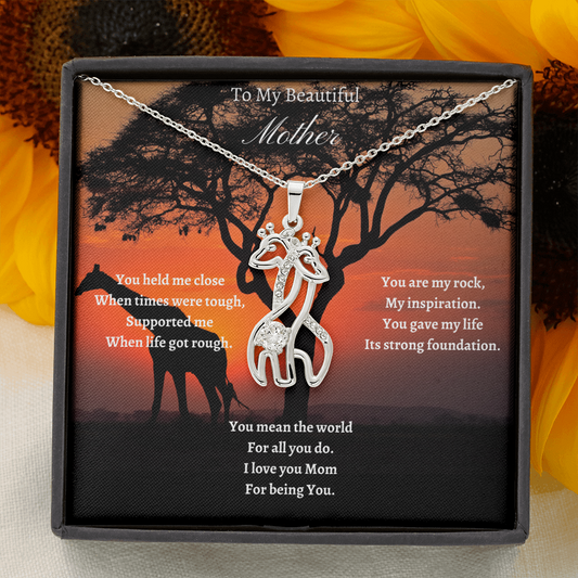 To My Beautiful Mother. I love you Mom For Being You. (Giraffe necklace)