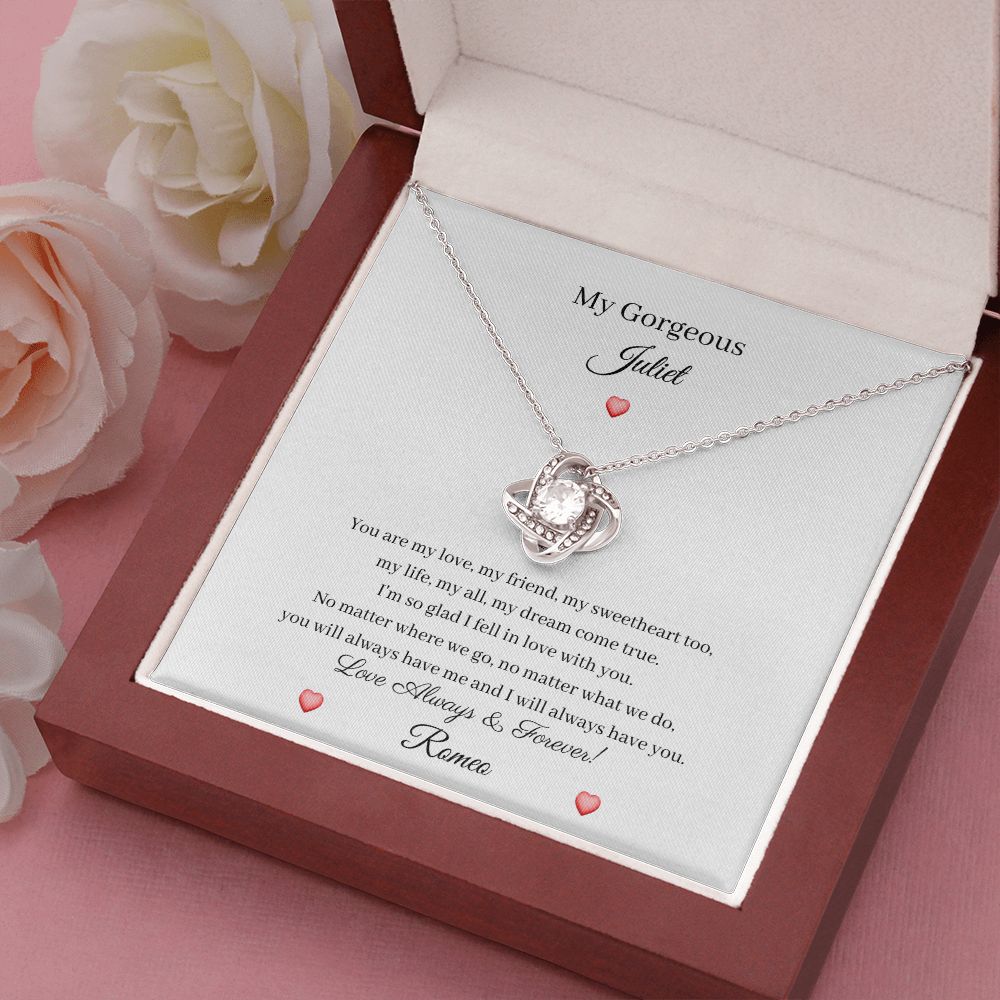 My Dream Come True (Love Knot necklace)(Message Card Personalizer)