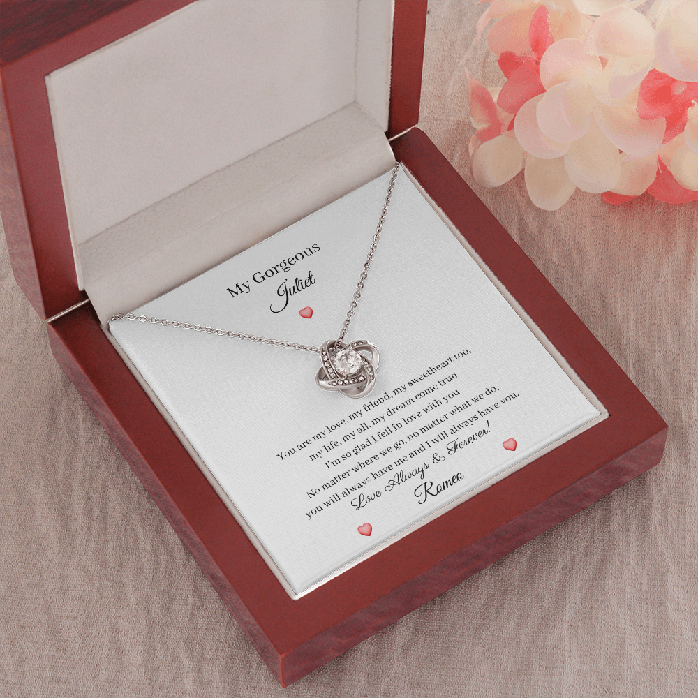 My Dream Come True (Love Knot necklace)(Message Card Personalizer)