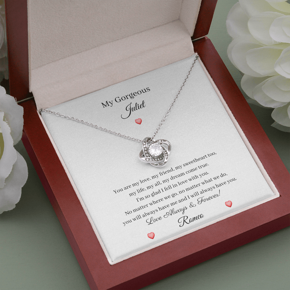 My Dream Come True (Love Knot necklace)(Message Card Personalizer)
