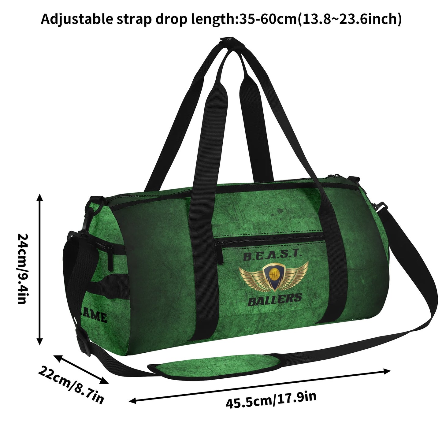 BEAST Ballers Sports Duffle Bag (Green)