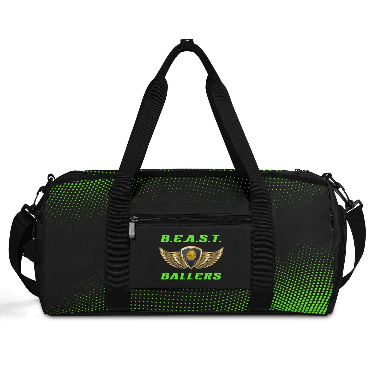 BEAST Ballers Sports Duffle Bag (Green Dots)