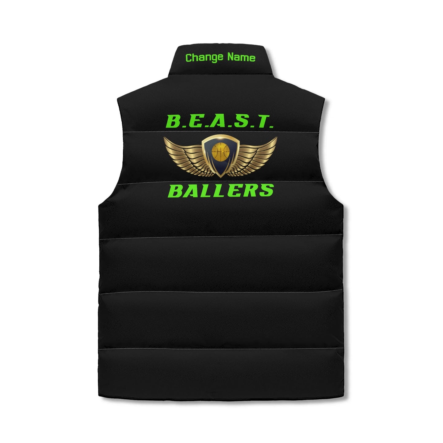 BEAST Ballers Collar Zip Up Puffer Vest