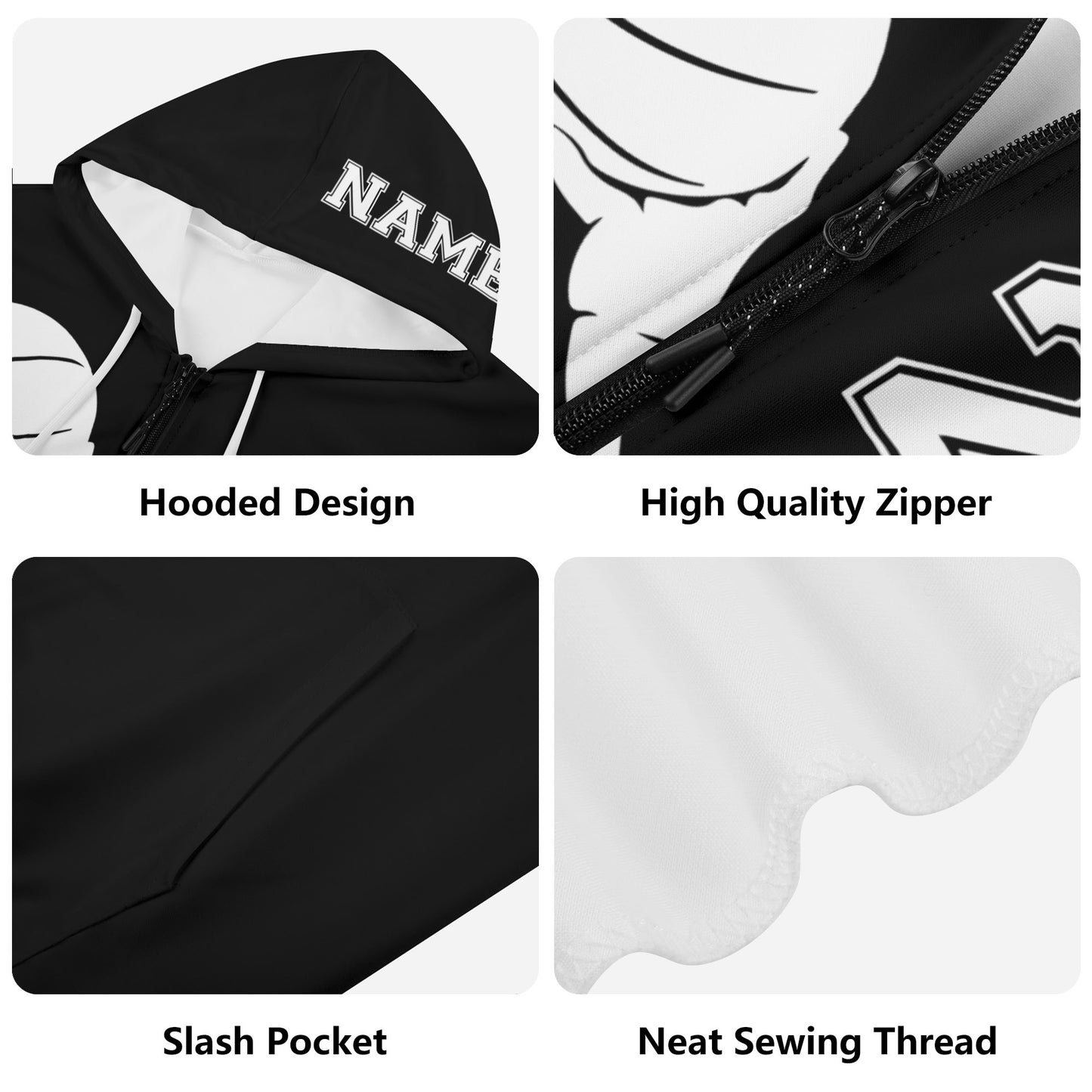 Basketball Youth Lightweight Zipper Hoodie Personalised