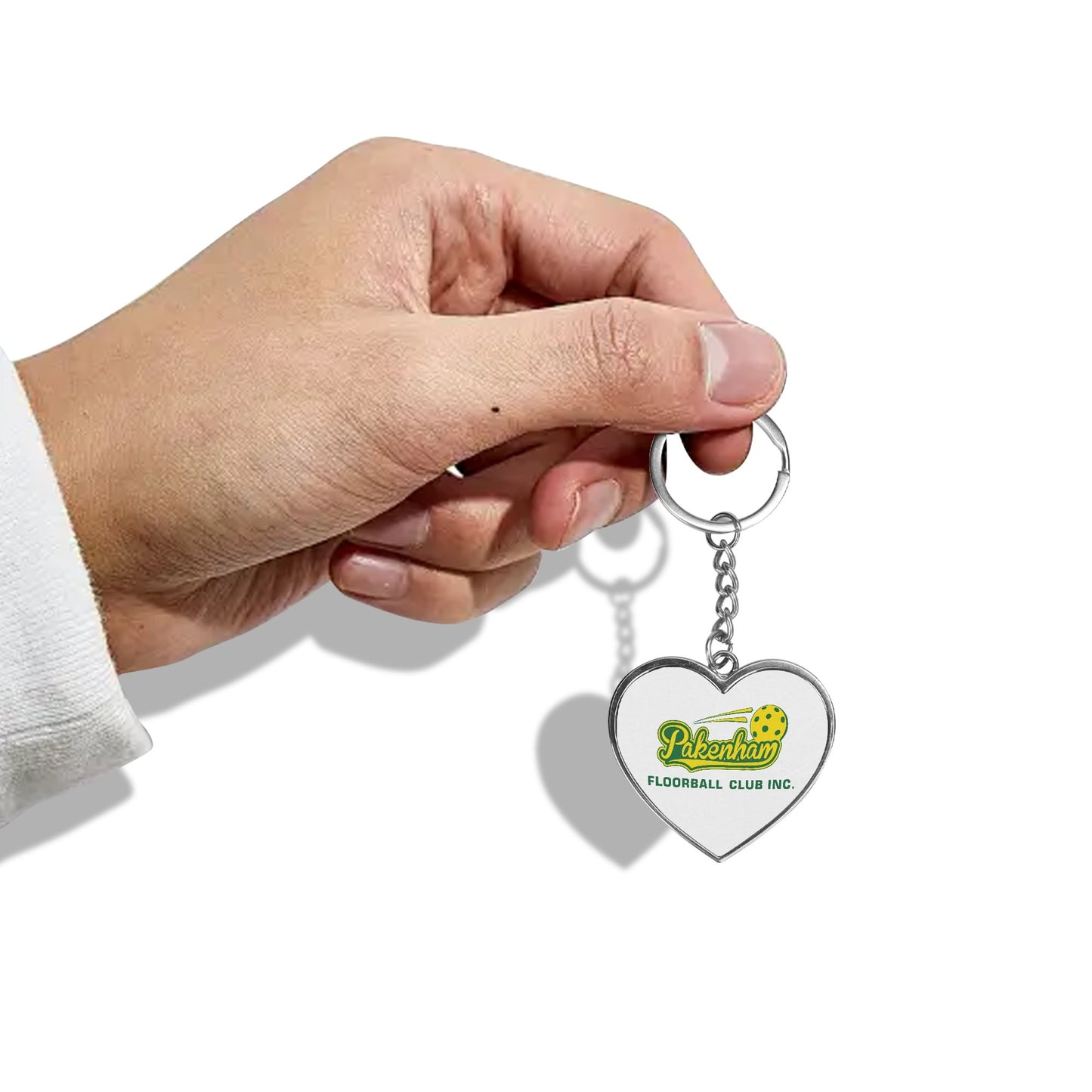 Pakenham Floorball Heart Keychain