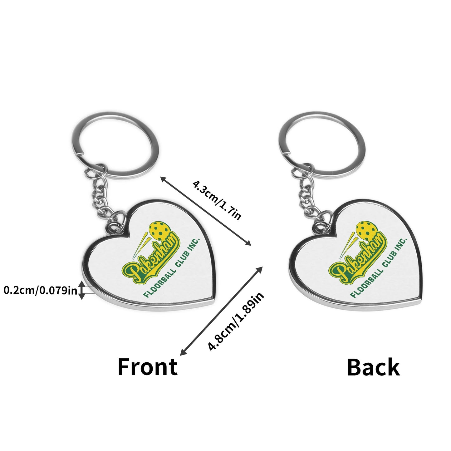 Pakenham Floorball Heart Keychain