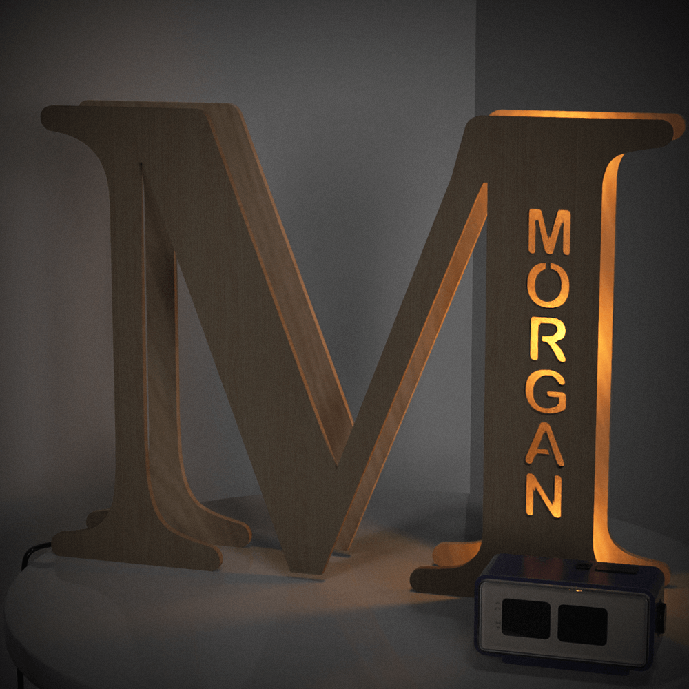 Personalized Name Wooden Letter Night Light 28CM