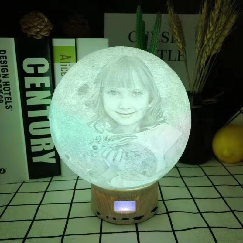 Bluetooth Portable Speaker Lamp LED Moon Lamp