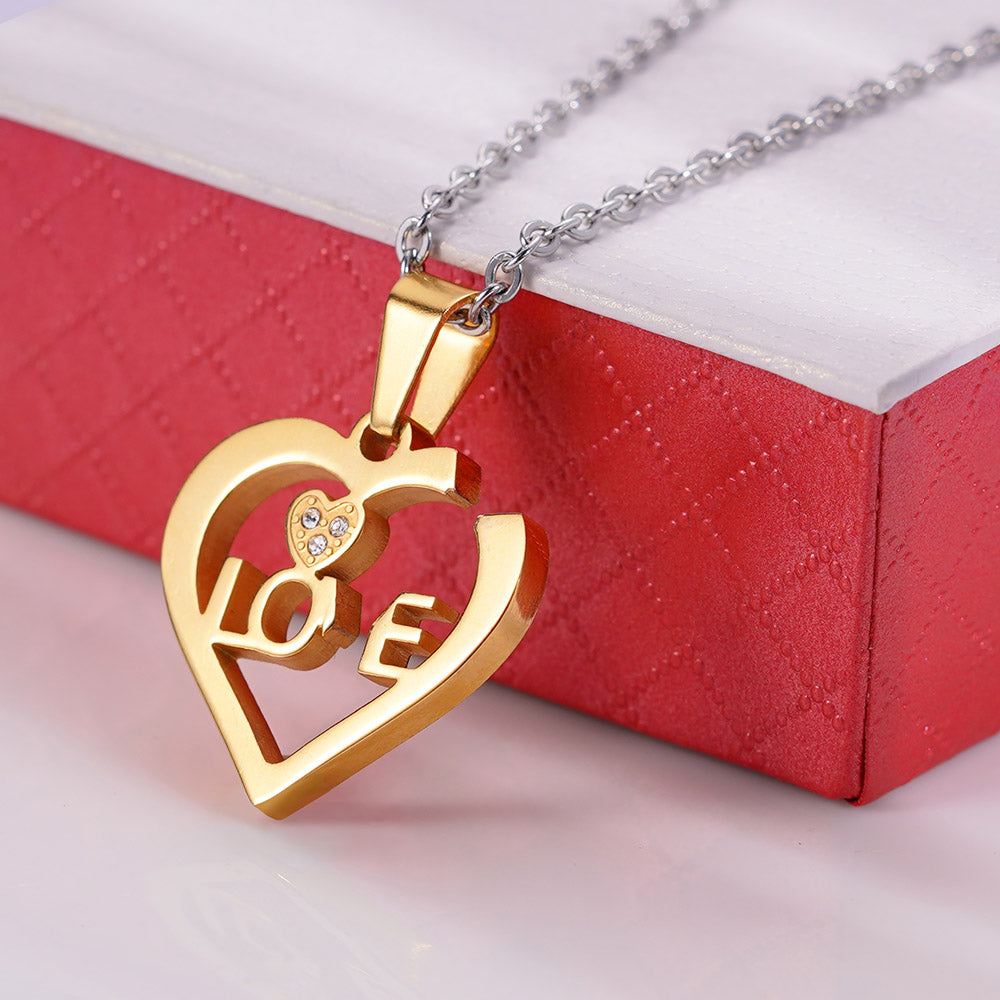 Personalized Heart & Key Necklaces Couple Necklaces