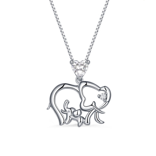 Customized Birthstone Elephant Necklace For Mom