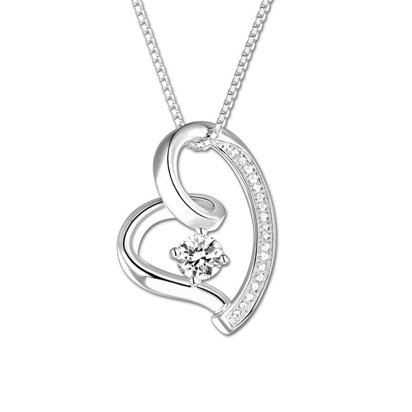 Love In Your Heart Birthstone Necklace Sterling Silver