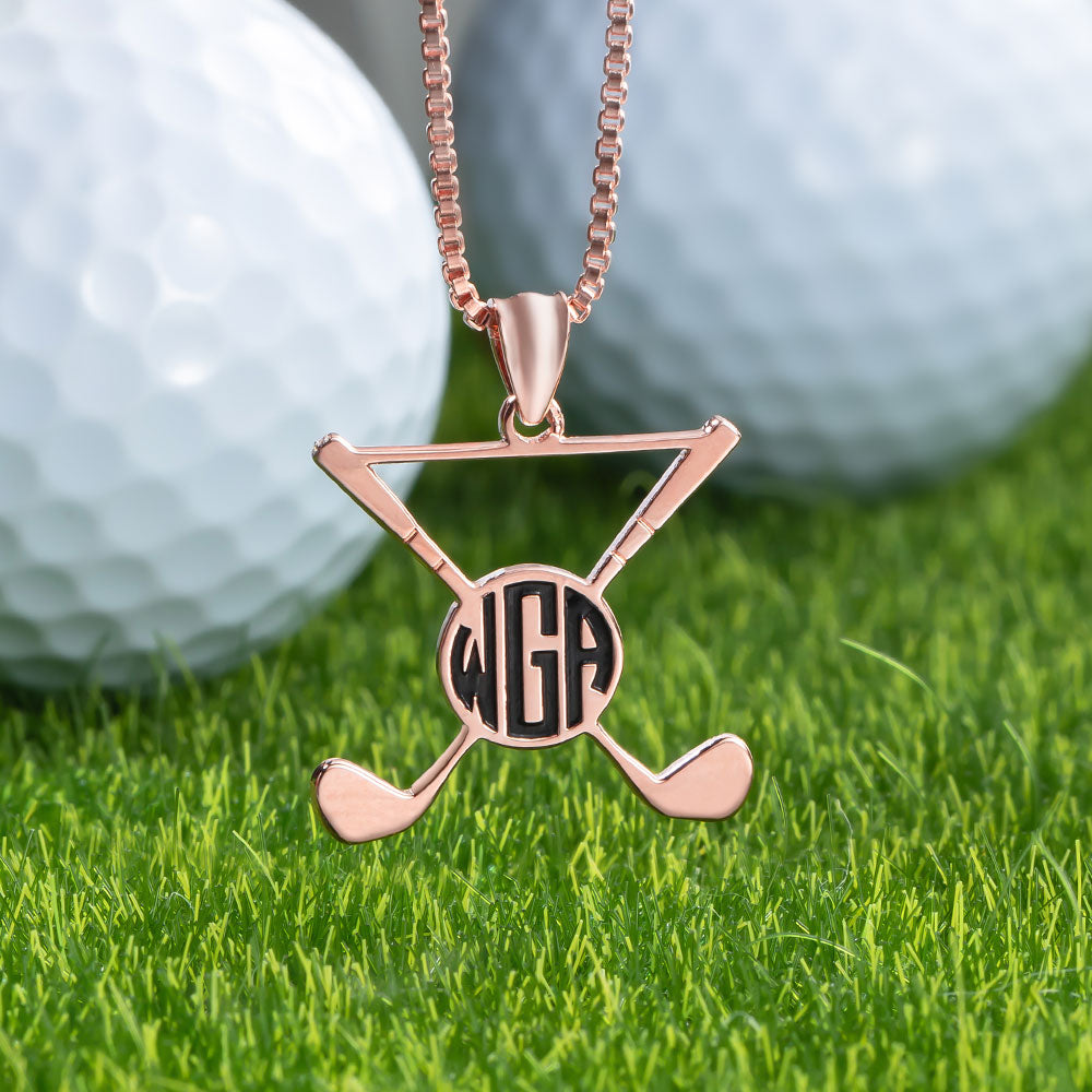 Personalized Golf Necklace Golf Stick Sports Jewelry Stainless Steel