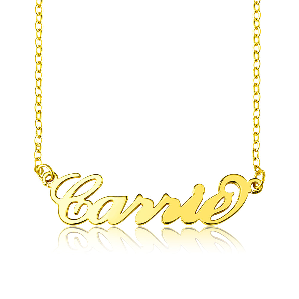 Personalized Carrie Name Necklace Sterling Silver