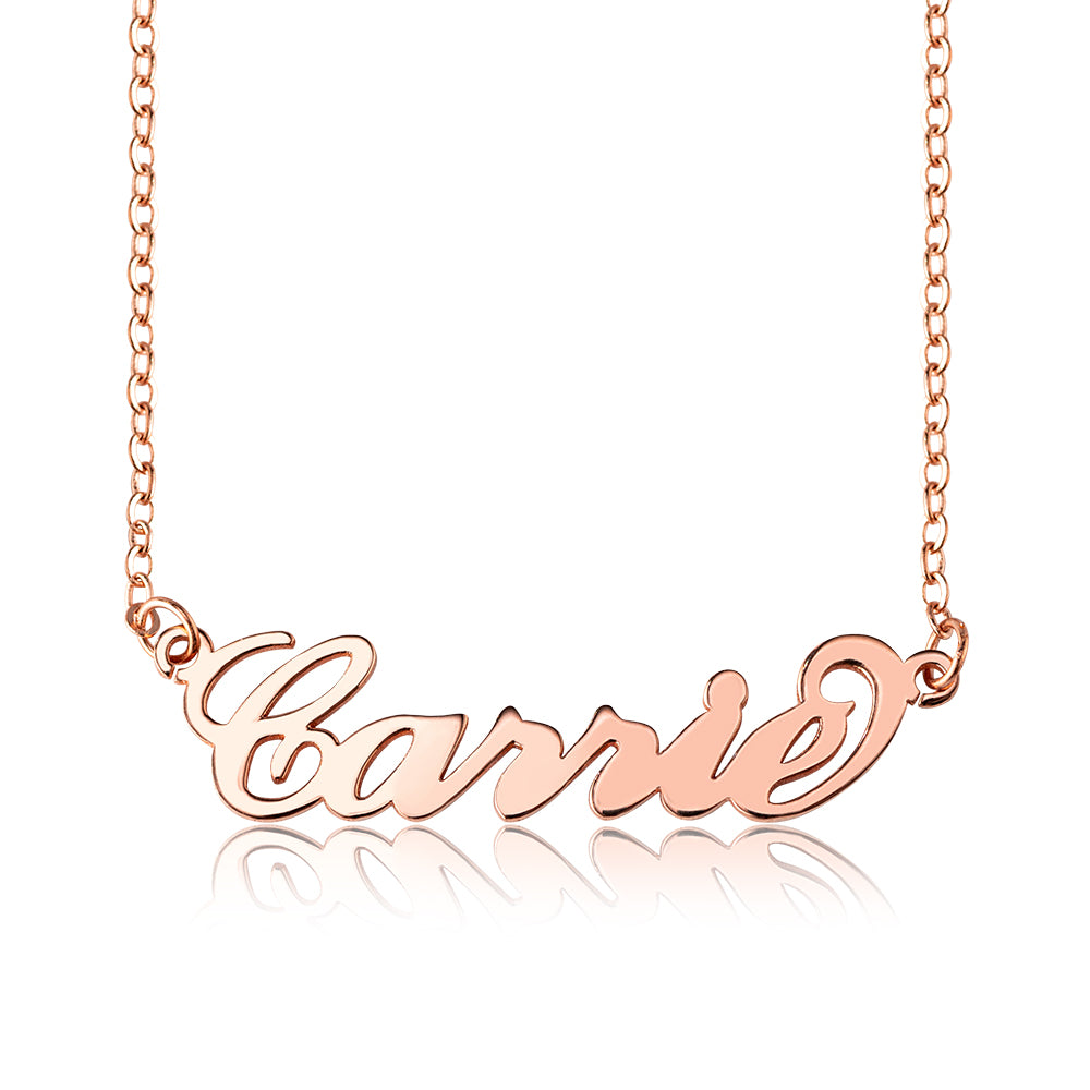 Personalized Carrie Name Necklace Sterling Silver