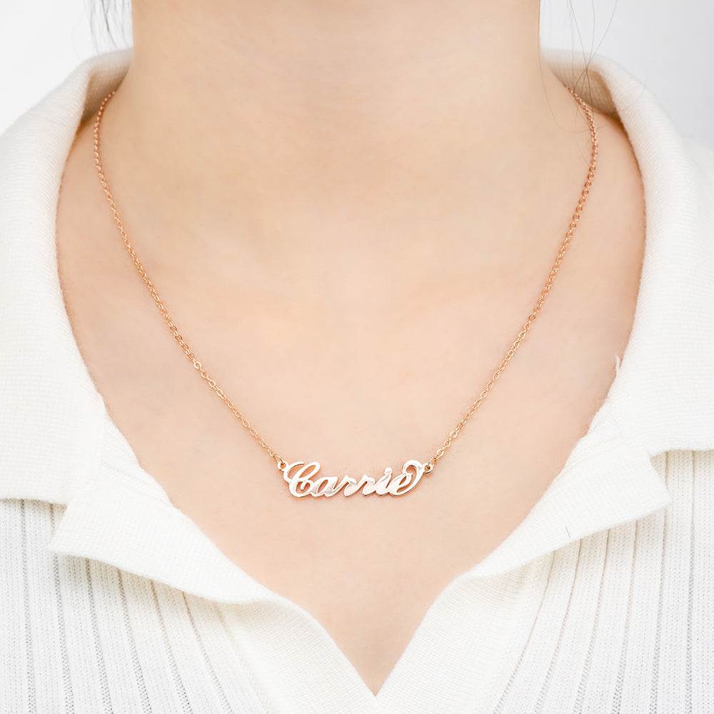 Personalized Carrie Name Necklace Sterling Silver