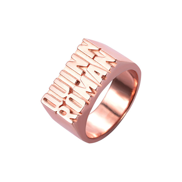 Personalized Unisex Ring with 2 Names