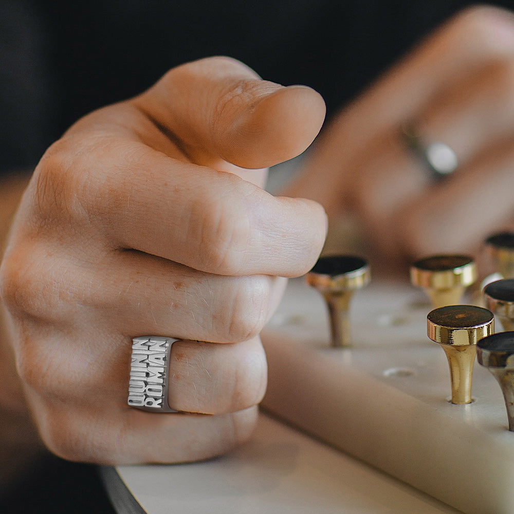 Personalized Unisex Ring with 2 Names