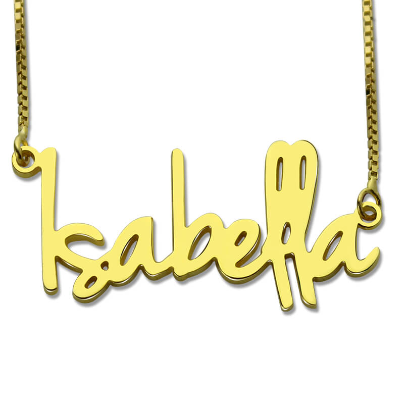 Small Name Necklace For Her Sterling Silver