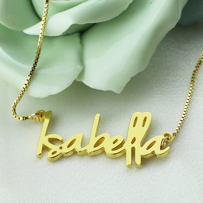 Small Name Necklace For Her Sterling Silver