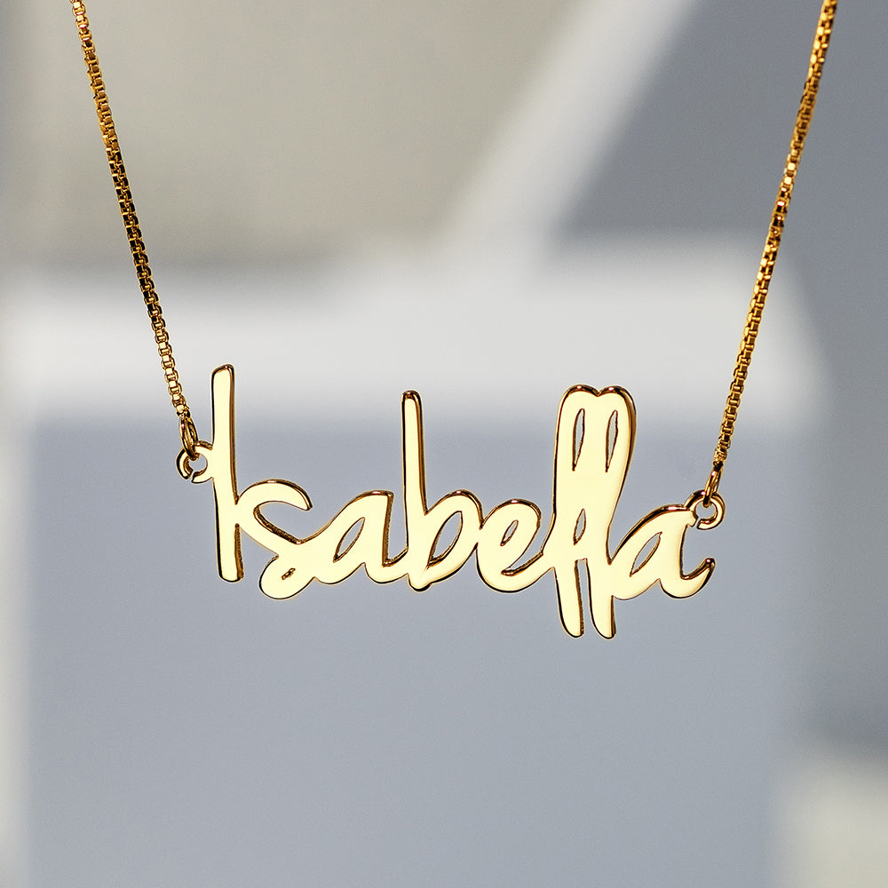 Small Name Necklace For Her Sterling Silver