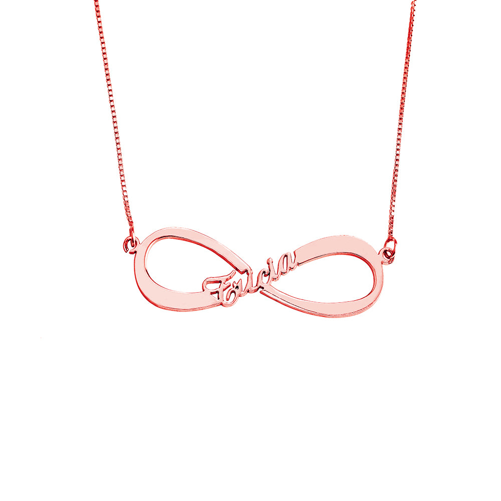 Personalized Infinity Name Necklace Sterling Silver