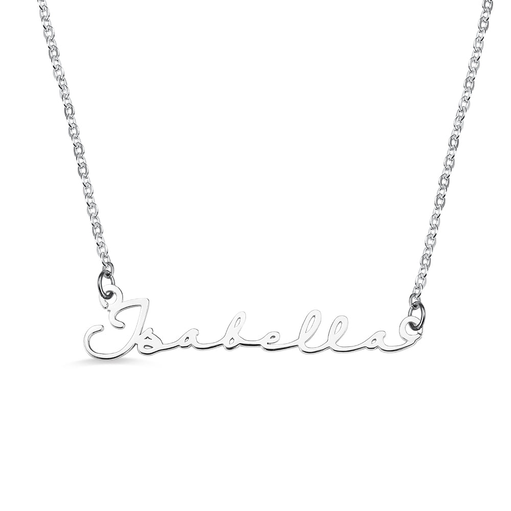 Personalized Minimalist Name Necklace Sterling Silver