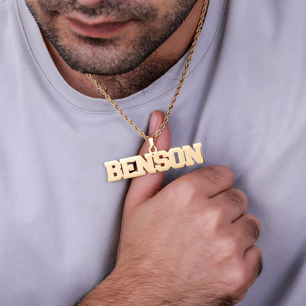 Personalized Hip Hop Name Necklace for Man