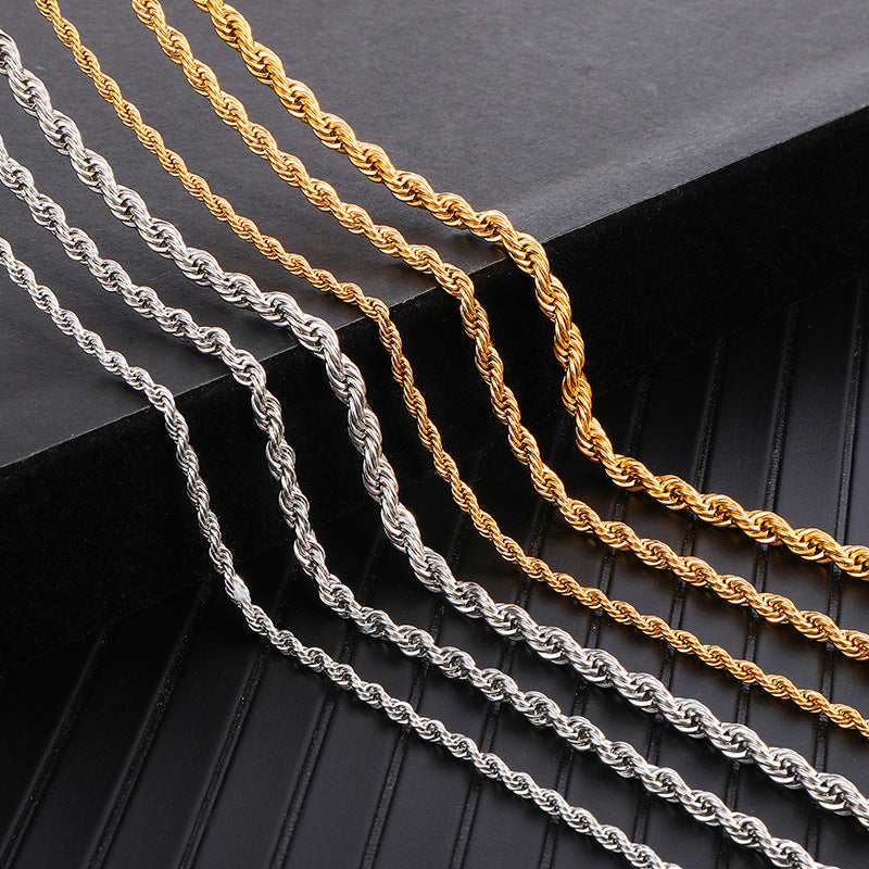 Rope chain woven necklace