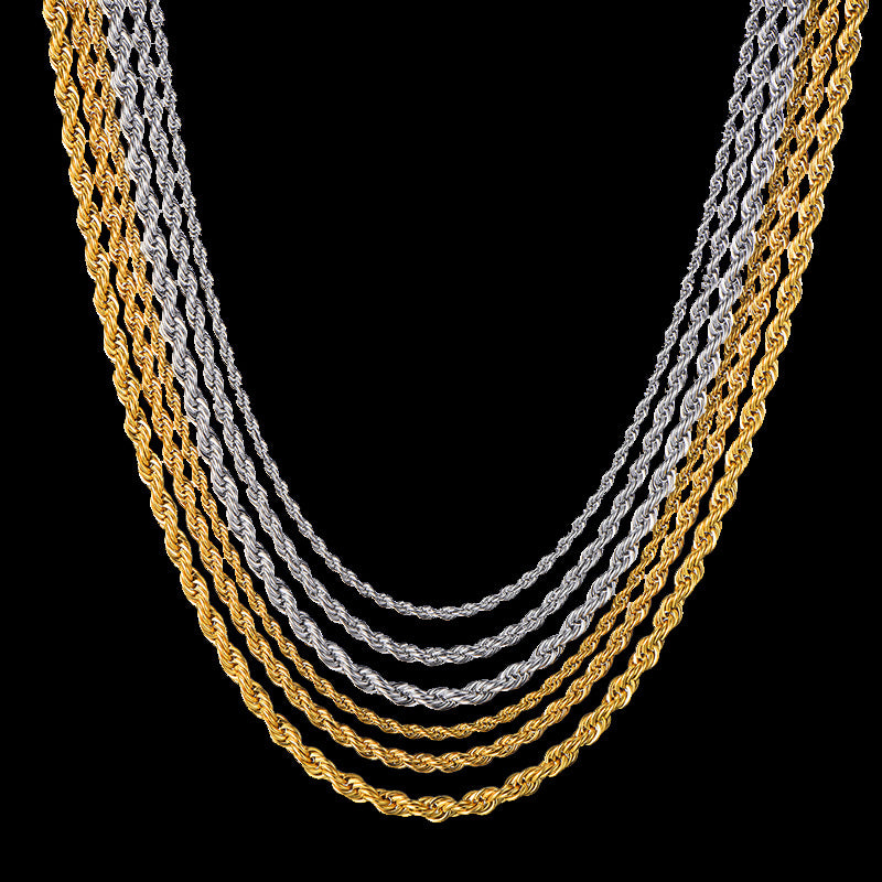 Rope chain woven necklace