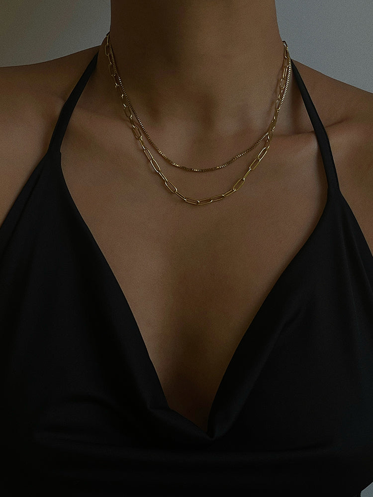 Hip Hop Versatile Double Layered Chain Necklace