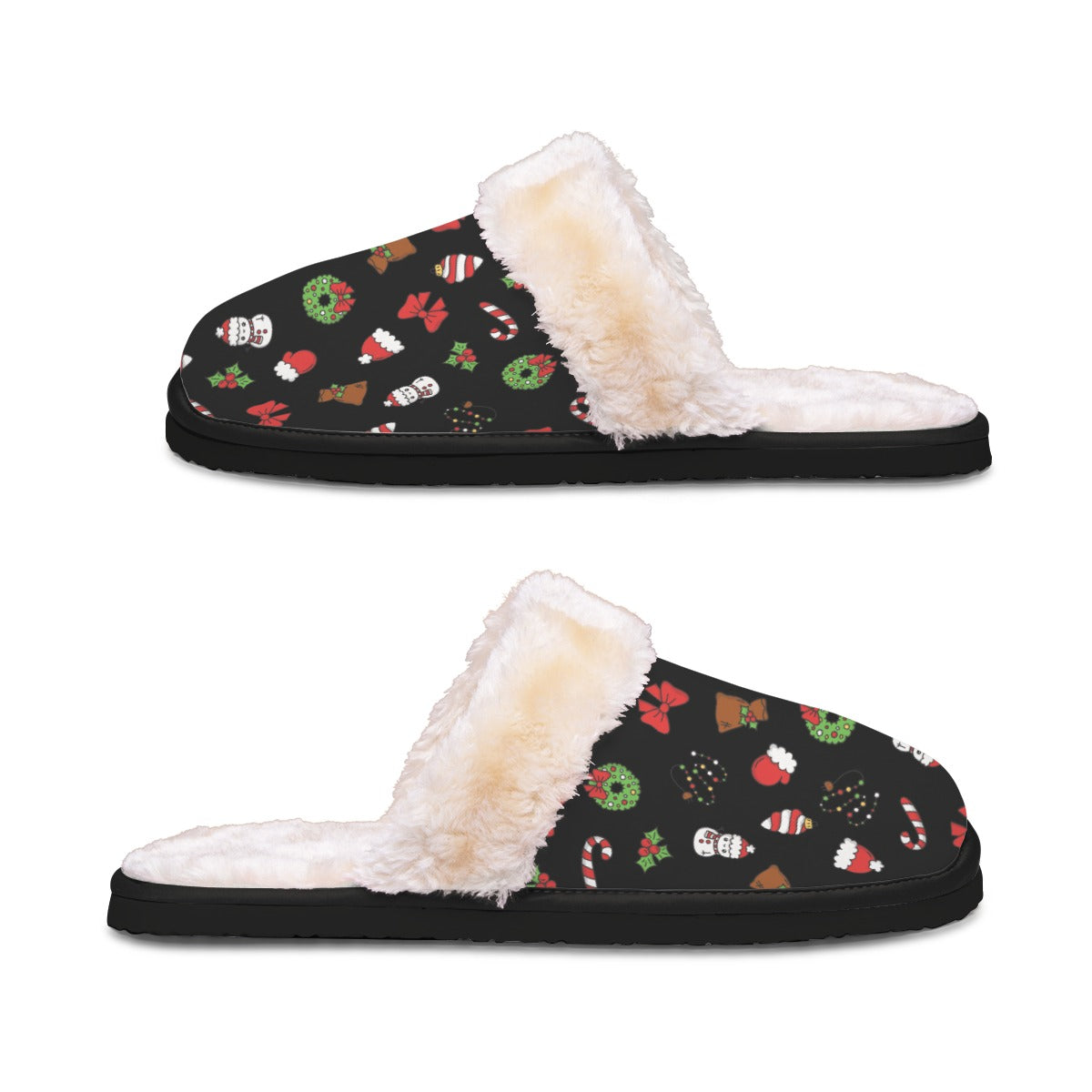 Men's Home Plush Slippers - Christmas