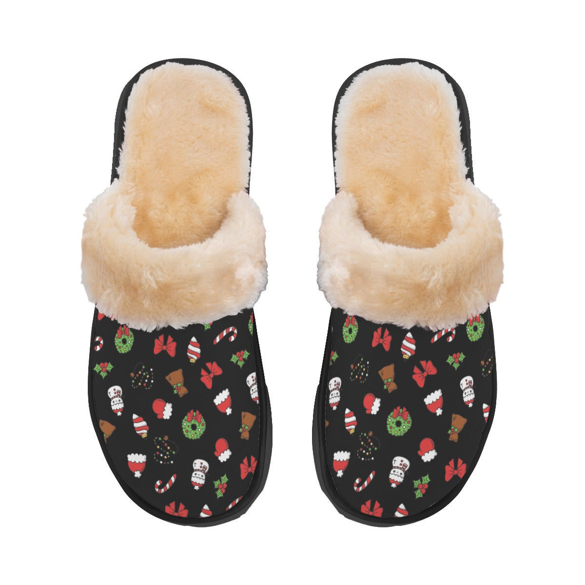 Men's Home Plush Slippers - Christmas