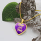 Always be my Baby - Purple (Heart Pendant Engraving Snake Chain necklace)