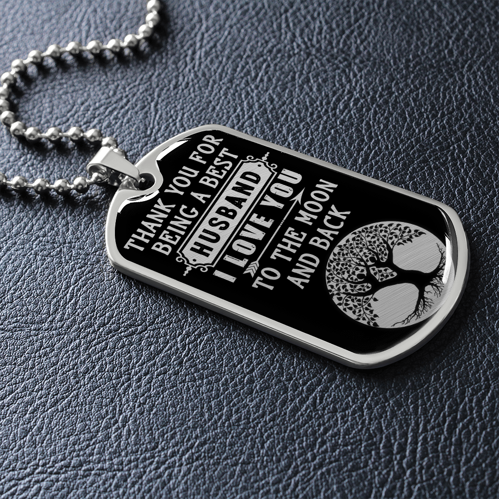 Best Husband (Graphic Dog Tag Ball chain necklace)