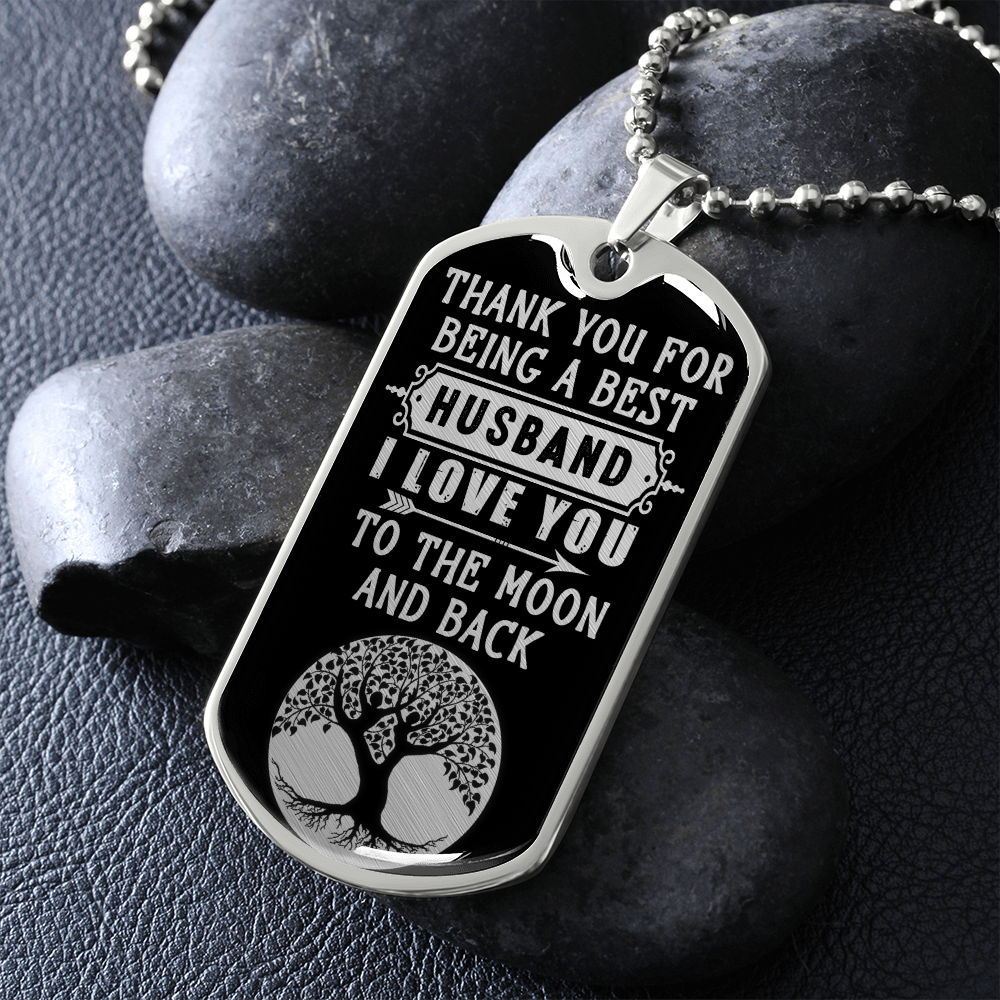 Best Husband (Graphic Dog Tag Ball chain necklace)