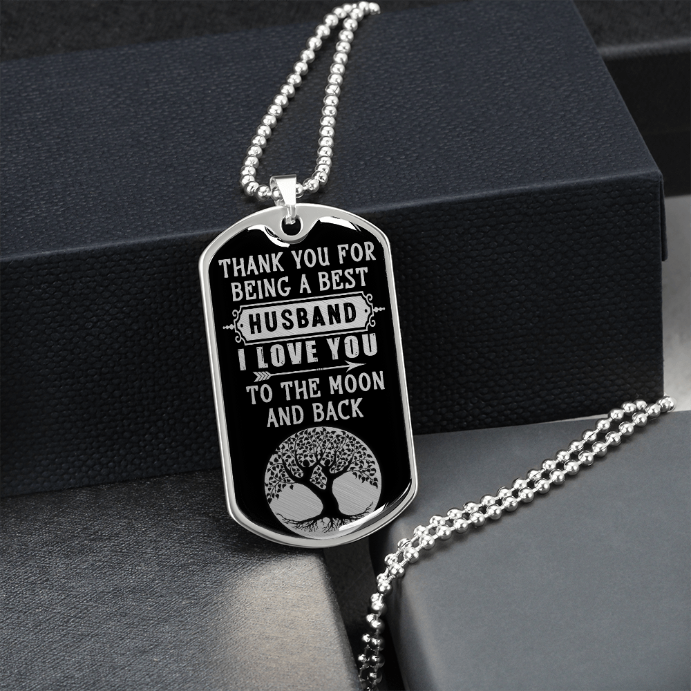 Best Husband (Graphic Dog Tag Ball chain necklace)
