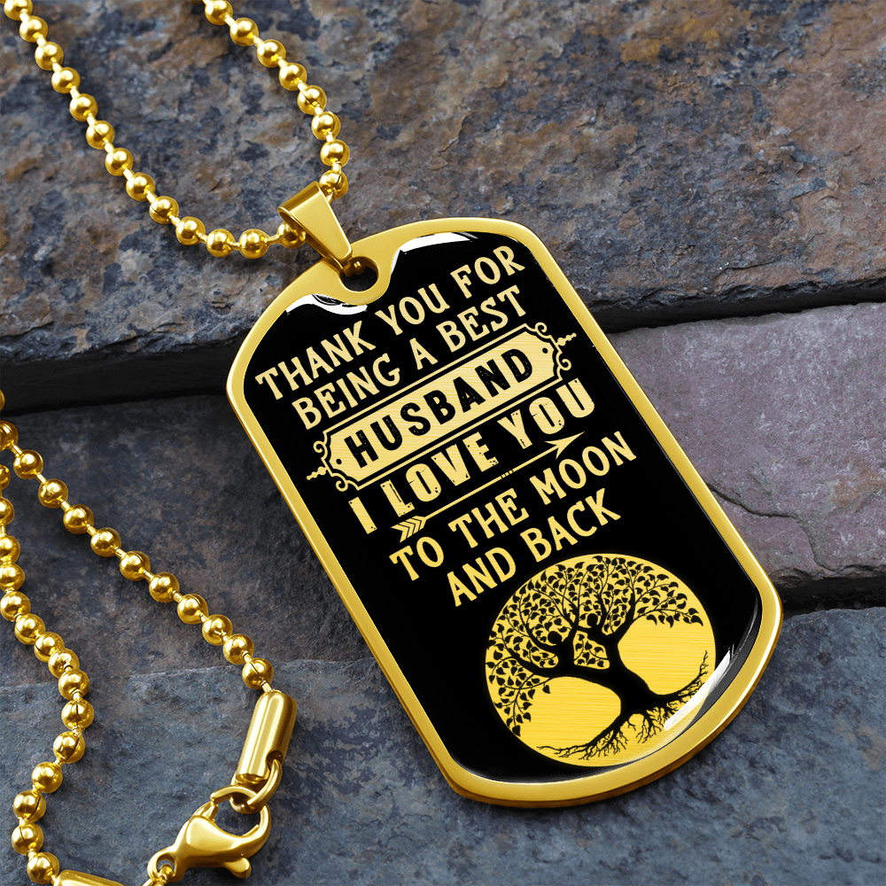Best Husband (Graphic Dog Tag Ball chain necklace)