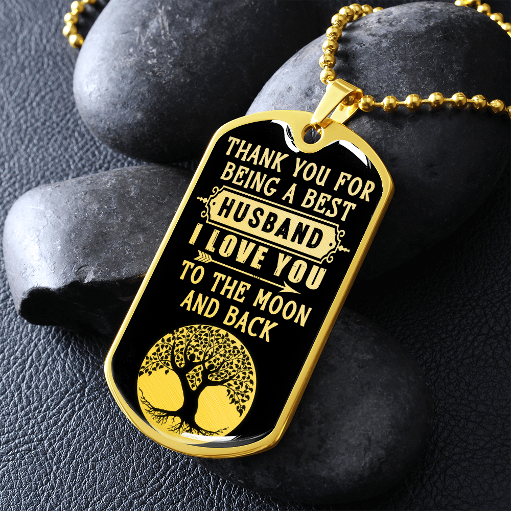 Best Husband (Graphic Dog Tag Ball chain necklace)