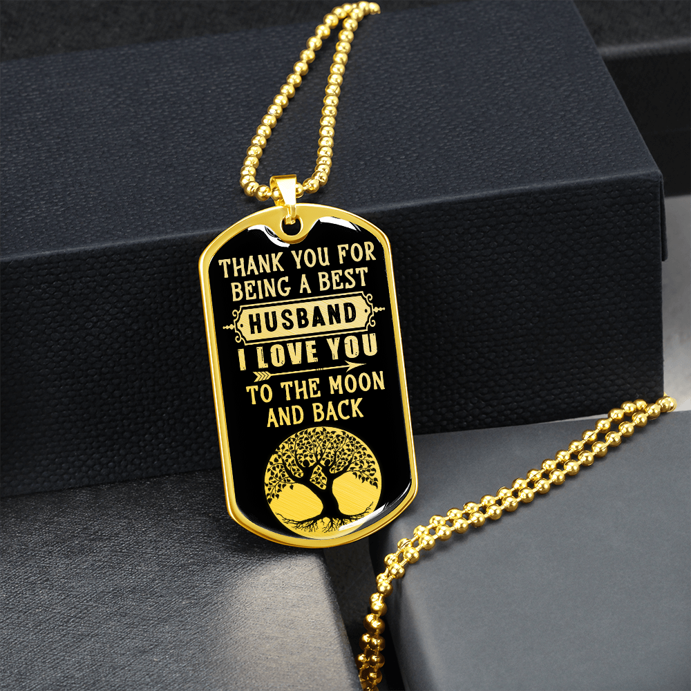 Best Husband (Graphic Dog Tag Ball chain necklace)
