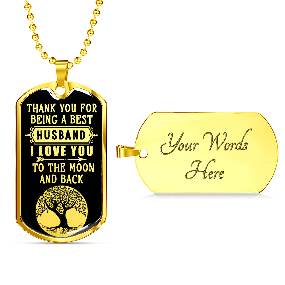 Best Husband (Graphic Dog Tag Ball chain necklace)