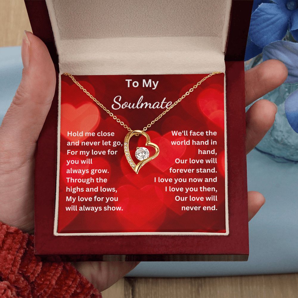 To My Soulmate - Hold me close and never let go (Forever Love necklace)