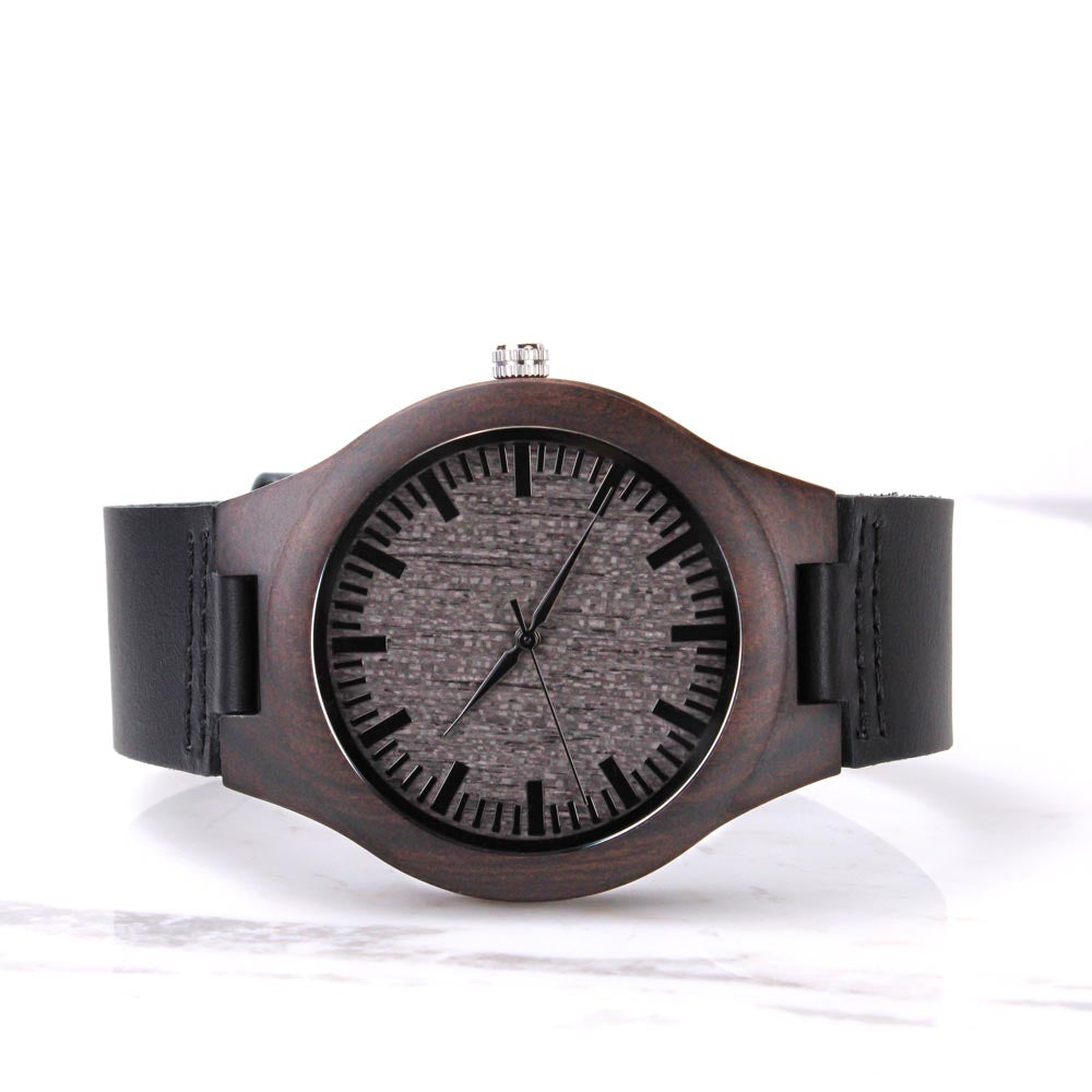 Every Second I Love You More (Engraved Wooden watch)