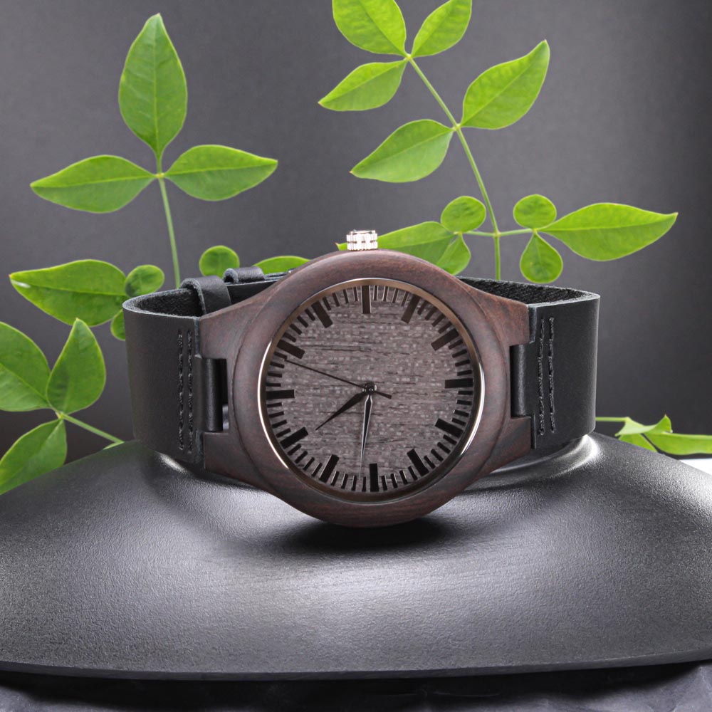 For Those Who Love, Time Is Eternal (Engraved Wooden watch)