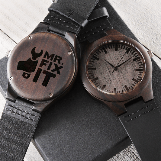Mr Fix It (Engraved Wooden watch)