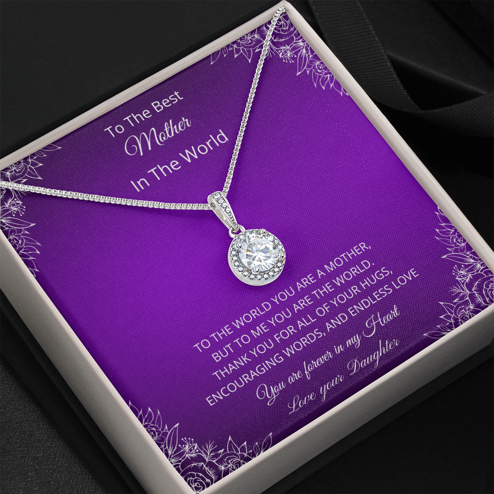 To The Best Mother In The World - Purple (Eternal Hope necklace)