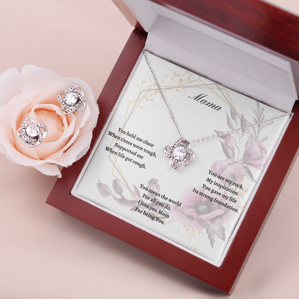 Mama. My Inspiration. (Love Knot Earring & Necklace Set)